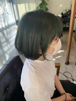 ラニ ヘアーアイラッシュ(lani hair eyelash)&nbsp;グリーンカラー×ボブ