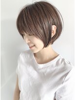 stair : case ginza7【ステアケース】 大人ナチュラル耳掛け前髪あり丸みショートボブ