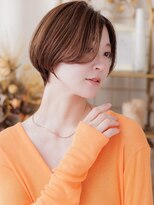 カバーヘア ブリス 戸田公園西口店(COVER HAIR bliss)&nbsp;シンメトリー小顔ミニボブ艶髪モカブラウンブリーチなし30代a