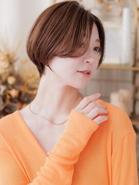 カバーヘア ブリス 戸田公園西口店(COVER HAIR bliss) シンメトリー小顔ミニボブ艶髪モカブラウンブリーチなし30代a