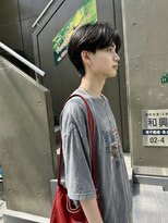 プランツヘアー&nbsp;リバースセンターパート 毛流れニュアンスパーマ 博多美容室