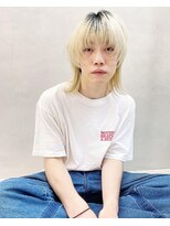 キピ(KIPI) 【早瀬忍　梅田中津】メンズウルフ×ホワイトブロンドカラー