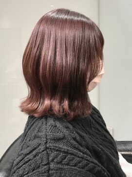 ラブクロムトーキョー オモテサンドウ(LOVECHROME OMOTESANDO) ピンクショコラベージュカラー☆くびれヘアカールベビーバング