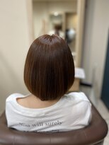 ヘアサロンアンドヘアメイクディー(hair salon hair make D)&nbsp;仙台D　プレミアムケアカラー×つる艶カラー丸みマッシュボブ