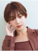 20代30代大人かわいいハンサムショート☆ブリーチなしカラー