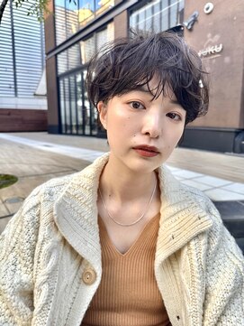 サンド 表参道(sand) ショートボブパーマ20代30代40代イヤリングカラー大人可愛い