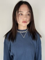 コフィー バイ メルト 吉祥寺(cofy by melt) 【三ツ井純】アンニュイストレートヘア センターパート 黒髪