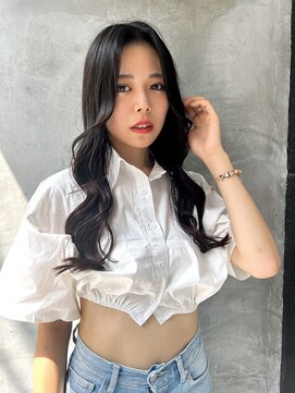 ロンド ストラーダ 心斎橋(Lond strada) 韓国前髪顔周りロング×デザインカラー[心斎橋/髪質改善]