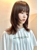 サクラ オモテサンドウ(SAKURA) フェイスレイヤー×ぱっつん前髪の組み合わせが最強