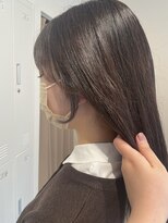 ウルカ 北浦和西口店(ulQua)&nbsp;韓国風おくれ毛カット×ラベンダーブラウン