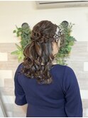 編み込みハーフアップヘアアレンジ【立川/国分寺/国立/浴衣】