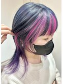 派手髪/ハイトーン/ダブルカラー/インナーカラー/モードヘア
