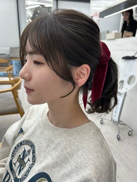 ビューナゴヤ 名駅(VIEW NAGOYA) 黒髪/ボブルフ/小顔/おくれ毛/顔まわりカット/韓国風