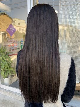 ヘアールーム ミルゥ(hair room MILOU) 黒髪ストレートロング
