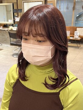 ジーナ 横浜(Zina) くびれヘア＊ピンクブラウンカラー