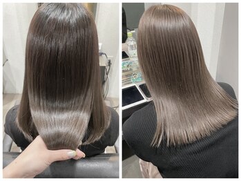 マーシュアトレ(marshu atre)の写真/【十三駅徒歩1分】髪質に合わせた縮毛矯正が人気♪毛先まで潤う、極上のうる艶髪へ導きます◎