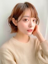 クラン(Chlan)&nbsp;大人耳掛けスッキリくびれボブ×ブラウンカラー