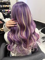 ヘアーデザイン ジェルム(Hair Design germe)&nbsp;パープル×Mixハイライト