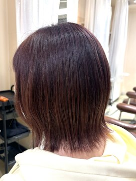 アズール 草加(azule) イルミナカラー 透明感ピンク×ボブ