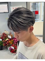 テンバイリップスヘアー(TEN by LIPPS hair)&nbsp;ホワイトシルバーグレーバレイヤージュツーブロセンターパート
