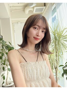 コート 青山(Cote) 20代30代40代50代王道ワンカールひし形レイヤーブラウンカラー