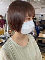 グリーン(green)&nbsp;ナチュラルオレンジの軽やかボブスタイル　bymisaki