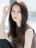 【ROMA】韓国風/艶デジタルパーマ/かきあげバングレイヤーロング