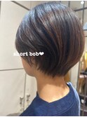 ショートボブ丸みショートマッシュショートボブ×渡辺りん