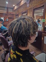 ラボーテイサミヘアーイースト(La.beaut'e ISAMI HAIR EAST) ウルフマッシュパーマハイライト〈理容室〉東浦和メンズ