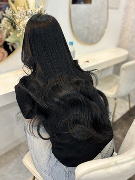 ラビス(Lovis) くびれヘア/アプリコットオレンジ/ハイライトカラー/夏/縮毛矯正