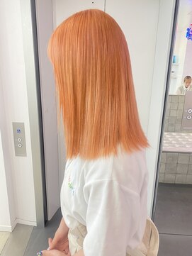 ゲーム 原宿店(GAME) ダブルカラーオレンジベージュカラーケアブリーチ韓国ハイトーン