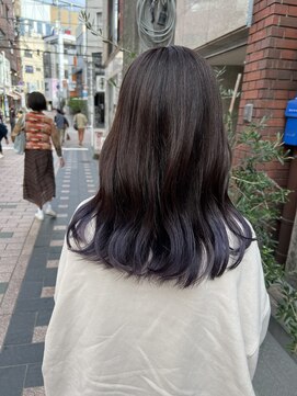 エミュ 天文館店(eMu) ブリーチ有りラベンダーグラデーション