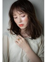 カバーヘア イヴ 戸頭店(COVER HAIR EVE) くすみベージュ大人美人小顔エアリーミディアムv戸頭30代40代