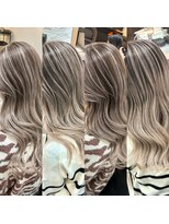 ブレンド 渋谷(BLend)&nbsp;前髪ハイライトカラーこなれミディイメチェンウェーブパーマ