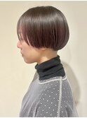 ラベンダーグラデーション×マッシュ風刈り上げショート