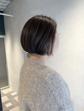 ルウ 押上(rue) 〈押上 半個室〉ハイライト　グレージュ　ミニボブ