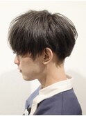 ダークアッシュグレージュ刈り上げメンズカットショート
