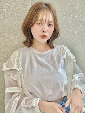 アンフィニー 仙台(ANFINI) 仙台髪質改善縮毛矯正韓国デジタルパーマチェリーブラウン前髪