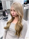 【ビフォーアフター】エクステ/ロングレイヤー/ブロンドヘア