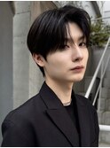 韓国狭めシースルーコンマバングセンターパート