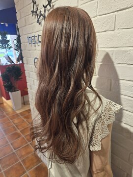 ヘア スパ ビューティー エールフォルム(HAIR SPA BEAUTY YELLFORME) ピンクグレージュ×ロンググラデーション