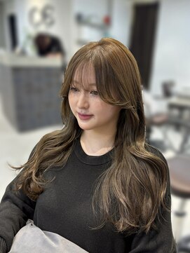 シェノン 梅田(CHAINON) オリーブグレー/透明感カラー/ブリーチなし