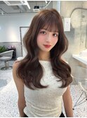 レイヤーカット小顔に見せるヘア/韓国ヘア/髪質改善/福岡/博多