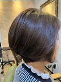【大人女性人気】乾かすだけでまとまる艶ショートボブ