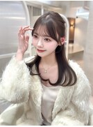 盛れるお顔周りカット♪/ショコラブラウンカラー