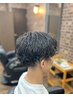 メンズカット＋シャドーパーマ/スペインカール/フェザーパーマ  ￥14500