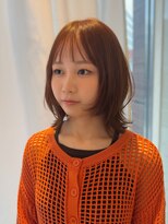 ヘアメイク シュシュ(Hair make chou chou) オレンジカラー 夏カラー 髪質改善 ウルフボブ