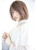 美シルエットのハイライト&ボブ