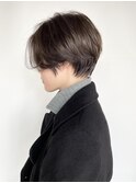 【morio 原宿】ハンサムショート　センターパート　ひし形髪型