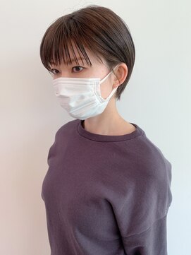 トップヘアーヒルズ 安城(TOP HAIR HILLS) タイトなショートマッシュ/ニュアンスカラー/ぱっつん前髪